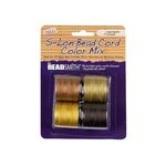 S-Lon helmilangat värimix , 0,5 mm n. 70 m Lämmin keltainen/ ruskea