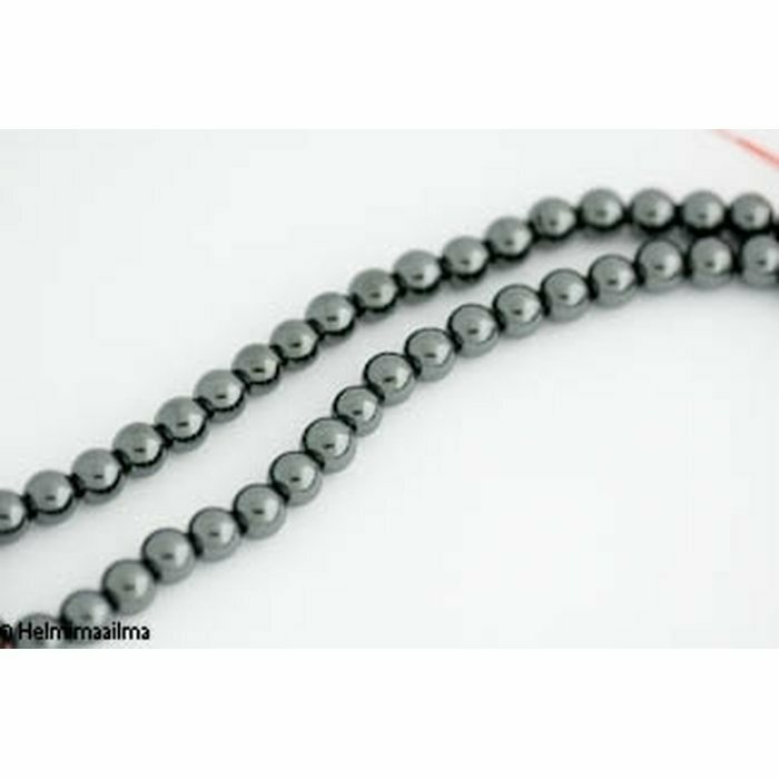 Hematiitti pyöreä 40 cm nauha 8 mm