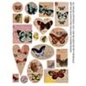 Paperikuvat / Collage sheet perhoset, 1 arkki 11 x 14 cm