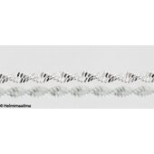 Valmis kaulaketju papukaijalukolla, kierteinen hopeanvärinen, paksuus n. 2,3 mm, pituus n. 42 cm