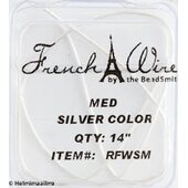Helmispiraali / french wire hopeanvärinen, medium, n. 35 cm