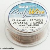 CraftWire vintage bronze tahriintumaton 0,64 mm (22 GA), 13,7 m puola