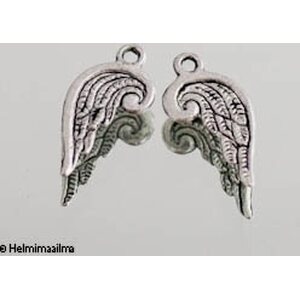 Riipus tiibetinhopeinen siipi n. 19x8,5 mm, 10 kpl