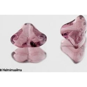 Preciosa Tsekkiläinen lasihelmi "hame" ametisti 14 mm leveä, reikien väli 9,8 mm, 10 kpl