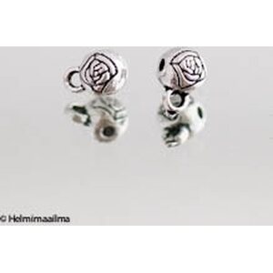 Riipuspidike antiikkihopea pallon halk. 6 mm, reikä n. 1,8 mm, 1 kpl