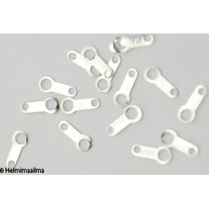 Lukon vastakappale hopeoitu 4x10 mm litteä, 20 kpl