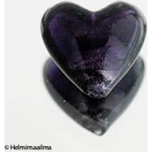 Hopeafoliosydän 20 mm violetti, 1 kpl