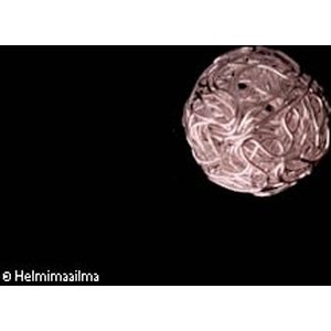 Metallihelmi pyöreä "punottu" hopeoitu pallo 20 mm, 1 kpl