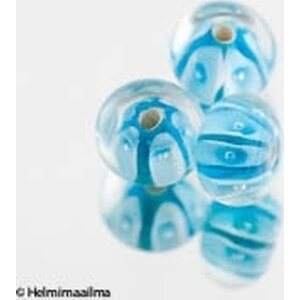 Lamppuhelmi abakus turkoosi  n. 12x8 mm, 1 kpl