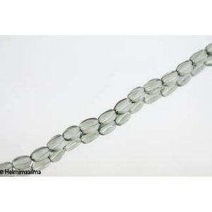 Lasihelmi twist harmaa n. 13x9 mm, 5 kpl