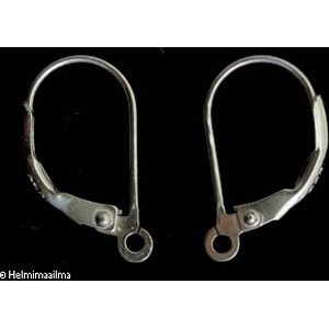 Saranalukko korvakorukoukku 17x8x2 mm 925 sterlinghopeaa, 1 pari