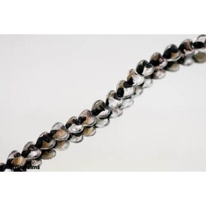 Kulta- ja hopeafoliosydän 12 mm musta, 1 kpl