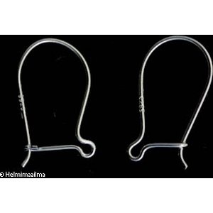 Suljettava korvakorukoukku, 17x10 mm, 925 sterlinghopeaa, 1 pari