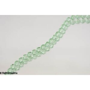 Kristallihelmi särmikäs pyöreä 8 mm, vaaleanvihreä, n. 31 cm nauha