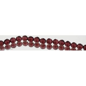 Kristallihelmi särmikäs pyöreä 8 mm, ametisti, n. 31 cm nauha