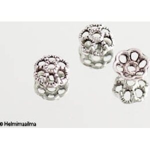 Helmihattu antiikkihopea 10 mm, 10 kpl