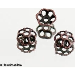 Helmihattu kupari kukka 10 mm, 10 kpl