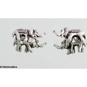 Metallihelmi antiikkihopea norsu n. 20x10,5 mm, 4 kpl