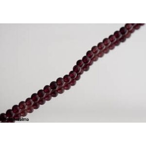 Lasihelmi pyöreä 8 mm violetti, n. 30 cm nauha