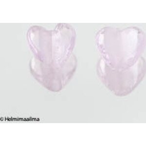 Hopeafoliosydän 12 mm vaaleanpunainen, 1 kpl