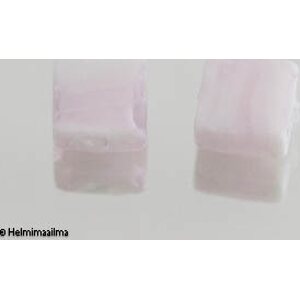Lamppuhelmi litteä neliö 12 mm vaaleanpunainen-valkoinen, 1 kpl