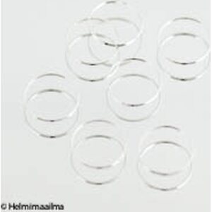 Rengas pyöreä 12 mm hopeanvärinen, 20 kpl