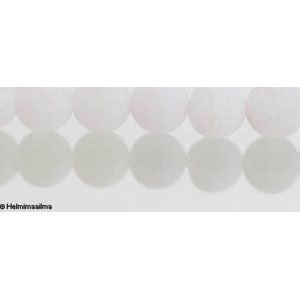 Säröakaatti valkoinen huurrettu pyöreä 12 mm, n. 37 cm nauha