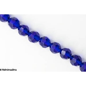 Kristallihelmi särmikäs pyöreä 12 mm, tummansininen, n. 34 cm nauha