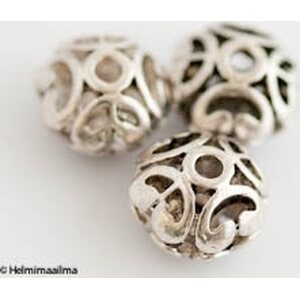 Metallihelmi filigree abakus 9,5x12 mm, 2 kpl