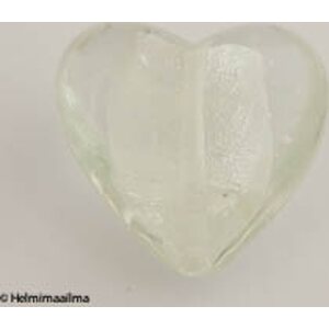 Hopeafoliosydän 30 mm kirkas, 1 kpl