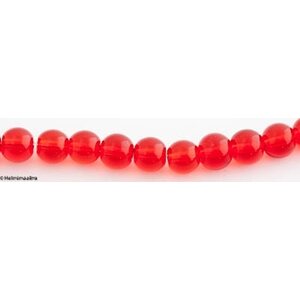 Lasihelmi pyöreä 10 mm punainen, n. 31 cm nauha