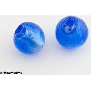 Hopeafoliohelmi pyöreä 10 mm tummansininen, 1 kpl