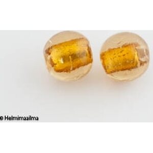 Hopeafoliohelmi pyöreä 10 mm kullanvärinen, 1 kpl