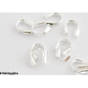 Vaijerinsuoja hopeanvärinen 5x4 mm, 20 kpl