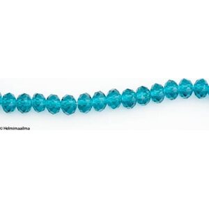 Lasihelmi fasetti abakus petrooli 8 x 6 mm, 10 kpl