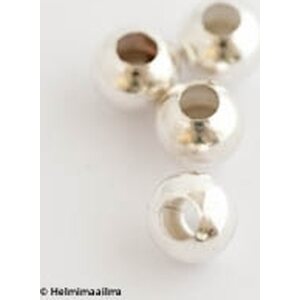 Metallihelmi pyöreä 6 mm hopeanvärinen, 2 kpl