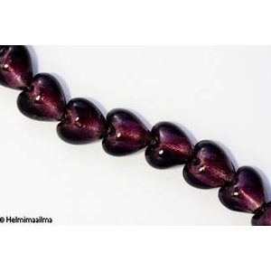 Hopeafoliosydän 16 mm liila, 1 kpl