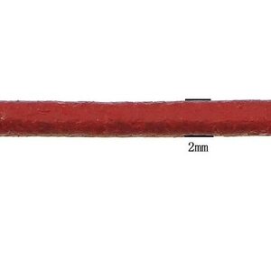 Nahkanyöri 2 mm pyöreä tummanpunainen, 1 metri