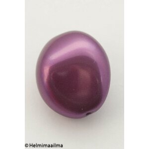 Estrela helmiäislasihelmi iso pallukka 24 x 20 x 12 mm, vinröd, 1 st