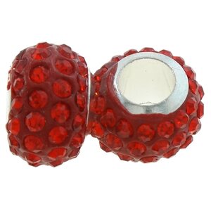Pandora shamballahelmi punainen 15 x 10 mm, 1 kpl