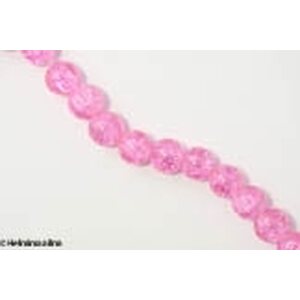 Särölasihelmi pyöreä 10 mm vaaleanpunainen/pinkki, n. 81 cm nauha
