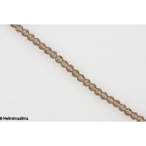 Kristallihelmi särmikäs pyöreä 4 mm, harmaa, n. 34 cm nauha