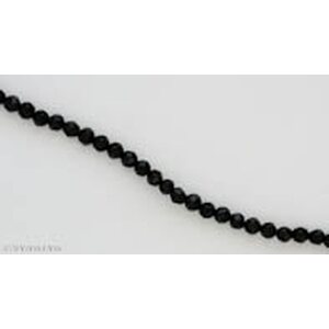 Kristallihelmi särmikäs pyöreä 4 mm, musta, n. 34 cm nauha