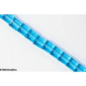 Kristallihelmi kuutio 10 mm, turkoosi, n. 33 cm nauha