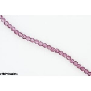 Kristallihelmi särmikäs pyöreä 4 mm, ametisti, n. 34 cm nauha