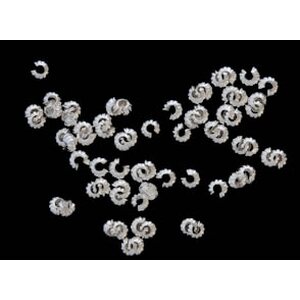 Päällyshelmi urakuvioitu hopeanvärinen 5x4x4 mm, 10 kpl