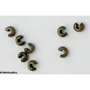 Päällyshelmi urakuvioitu pronssi 5x4x4 mm, 10 kpl