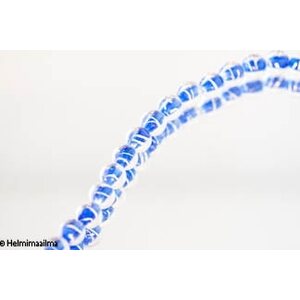 Hopeafoliohelmi pyöreä 12 mm sininen, 1 kpl
