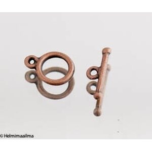 Salpalukko kuparinvärinen halk. 10 mm, salpa 15,2 mm, 4 paria