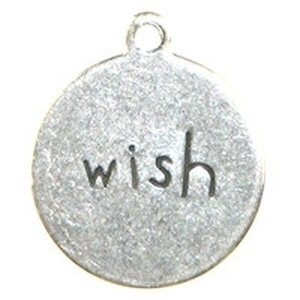 Trinity Brass Riipus pyöreä "wish" 13 mm antiikkihopea, 1 kpl